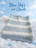 Blue sky and clouds baby blanket
